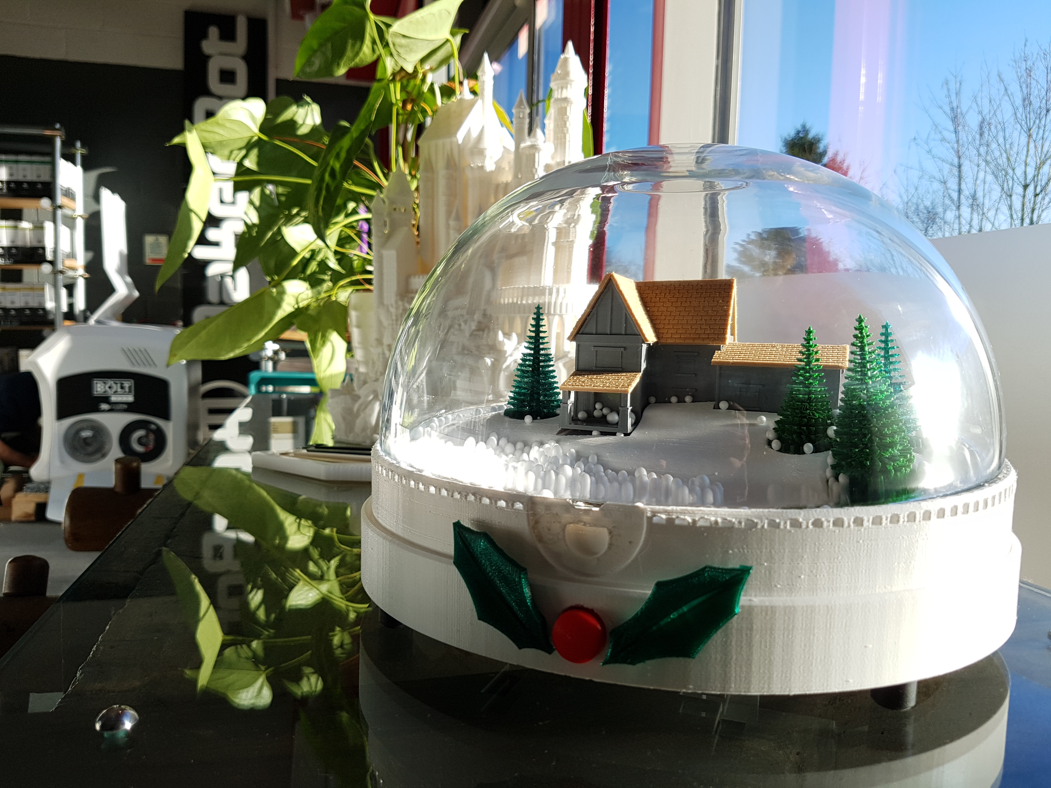 3D printed snow globe